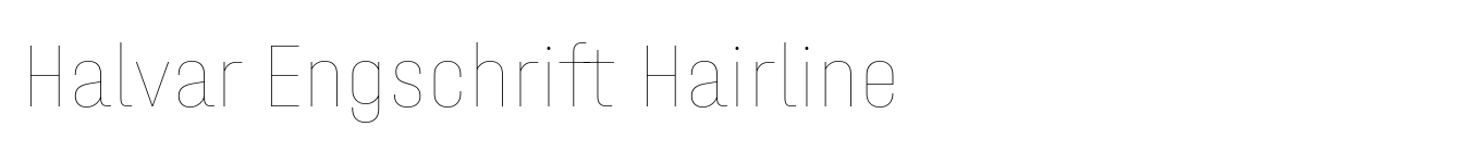 Halvar Engschrift Hairline